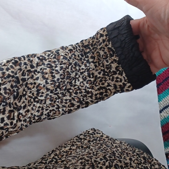 Crinkle Jacket Shirt Animal cheetah Print UBU - Picture 4 of 8